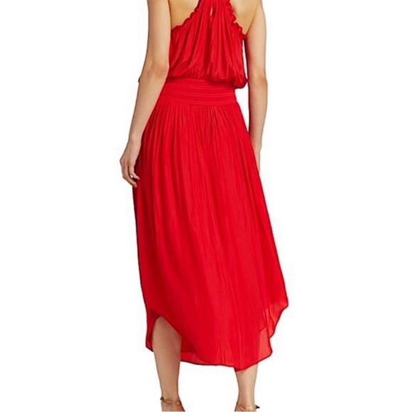 Ramy Brook Red Halter Midi Dress - Picture 2 of 4